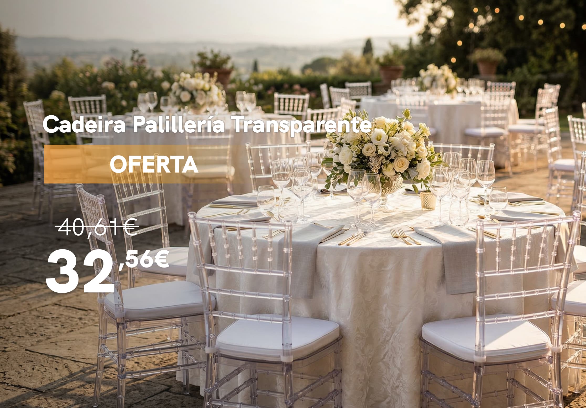 Oferta cadeira palilleria transparente